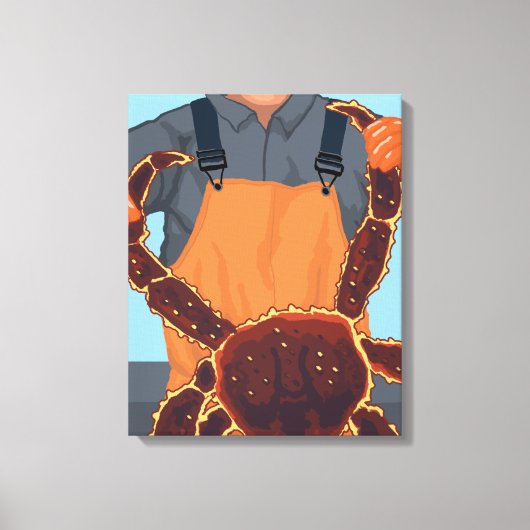King Crab Fisherman - Washington Leinwanddruck (Vorderseite)