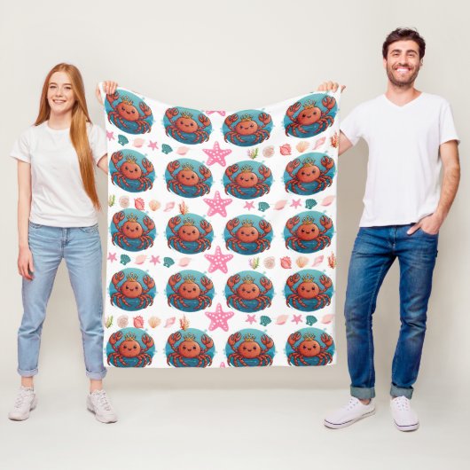 King Crab Princess Pattern Fleecedecke (Beispiel)