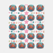 King Crab Princess Pattern Fleecedecke (Vorderseite)