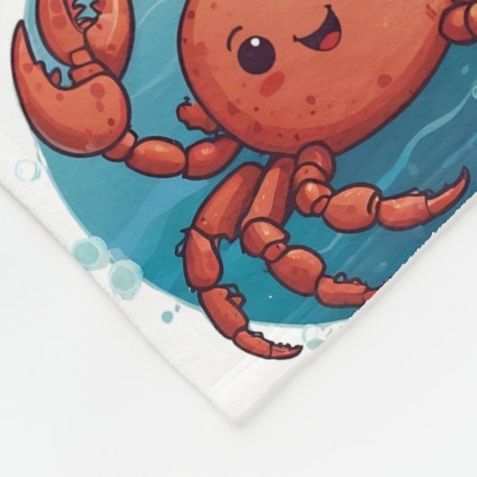 King Crab Princess Pattern Fleecedecke (Ecke)