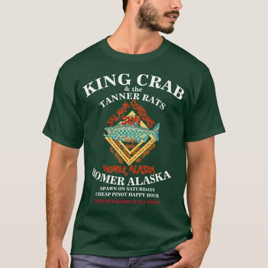 KING CRAB & THE TANNER RATS HOMER ALASKA AK T-Shirt (Vorderseite)