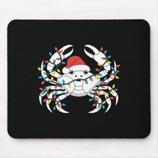 King Crab Weihnachtsmannmütze Weihnachten Mousepad (Vorne)