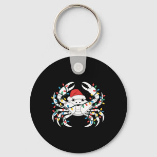 King Crab Weihnachtsmannmütze Weihnachten Schlüsselanhänger