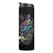 King Crow Colorful Graphic T Shirt Thermosbecher (Nach rechts gedreht)