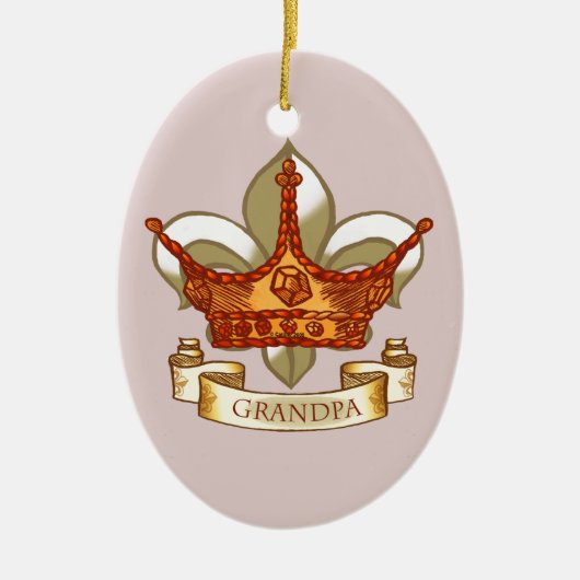 King Crown Grandpa-Ornament Keramik Ornament (Vorne)
