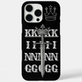 KING Crown Line Art black Phone Case (Rückseite)