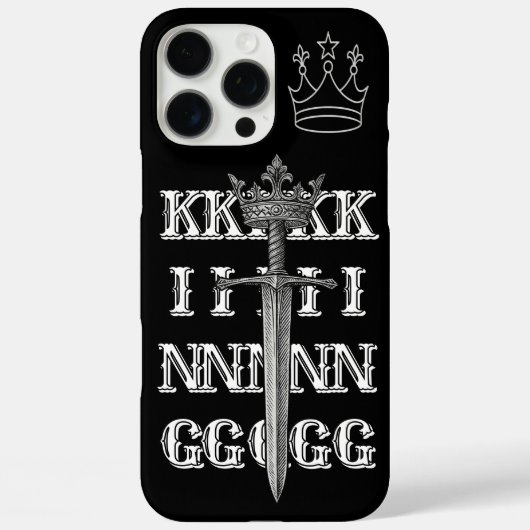 KING Crown Line Art black  Phone Case   (Rückseite)