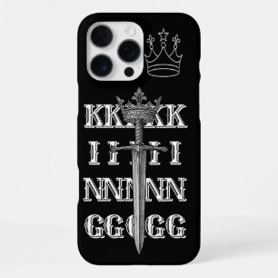KING Crown Line Art schwarz Hülle iPhone 16 Pro Max Hülle