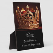King Crown Pageant Plaque Fotoplatte (Seite)