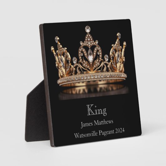 King Crown Pageant Plaque Fotoplatte (Vorderseite)