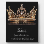 King Crown Pageant Plaque Fotoplatte (Vorderseite)