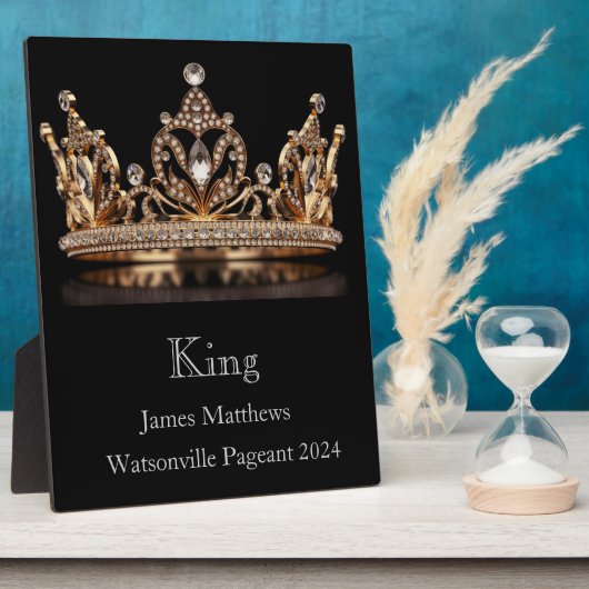 King Crown Pageant Plaque Fotoplatte (Seite)