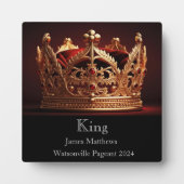 King Crown Pageant Plaque Fotoplatte (Vorderseite)