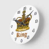 King Crown Runde Wanduhr (Winkel)