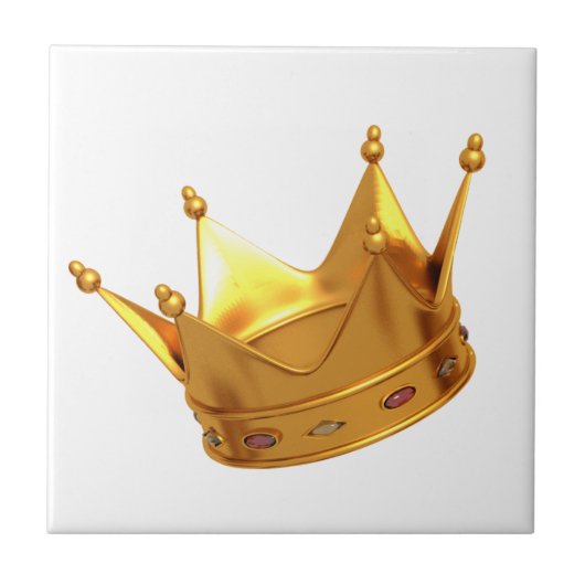 King Crown Small (4,25" x 4,25") Keramik FotoTile Fliese (Vorderseite)