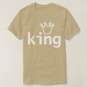 King Crown Typografie White Text T-Shirt (Design vorne)