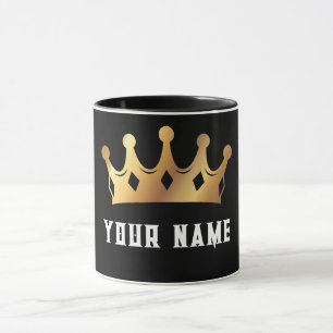 King Crown und Ihr Name unten Tasse