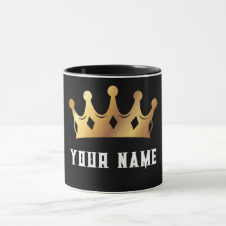 King Crown und Ihr Name unten Tasse