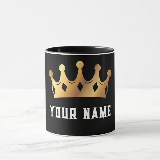 King Crown und Ihr Name unten Tasse (Zentrum)
