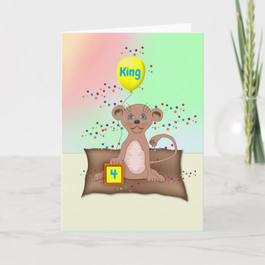 King Cub Birthday Card Karte (Vorderseite)