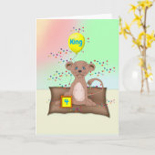 King Cub Birthday Card Karte (Gelbe Blume)