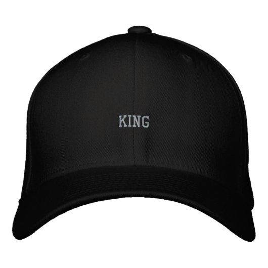 King Custom Black Versatile Headwear Style-Hat Bestickte Baseballkappe (Vorderseite)