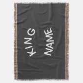 King Custom Name – Königliches Fettdesign Decke (Vorderseite Vertikal)