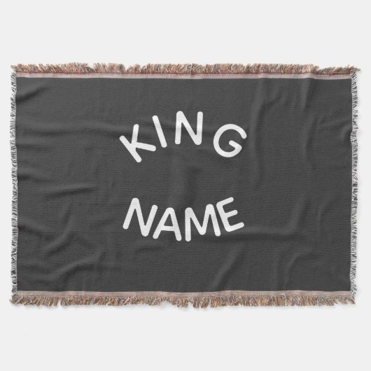 King Custom Name – Königliches Fettdesign Decke (Vorderseite)