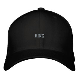 King Custom Schwarzer Vielseitiger Hutstil-Hut Bestickte Baseballkappe