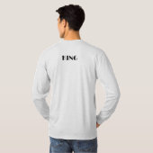 King Custom Text Crown Image Ash Long Sleeve T-Shirt (Schwarz voll)