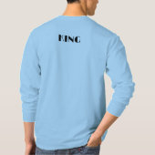King Custom Text Crown Image Blue Long Sleev T-Shirt (Rückseite)