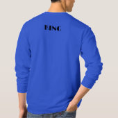 King Custom Text Crown Image Deep Royal Long Sleev T-Shirt (Rückseite)