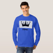 King Custom Text Crown Image Deep Royal Long Sleev T-Shirt (Vorne ganz)