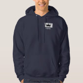 King Custom Text Crown Image Navy Blue Sweatshirt (Vorderseite)