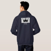 King Custom Text Crown Image Navy Blue Sweatshirt (Schwarz voll)