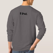 King Custom Text Crown Image Rmoke Gray Long Sleev T-Shirt (Rückseite)