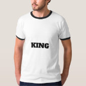 KING Custom Text Handsome Men Boys Bold Ringer T-Shirt (Vorderseite)