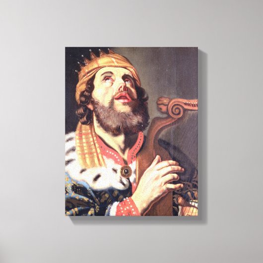 King David (Panel) Leinwanddruck (Vorderseite)