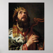 'King David Playing the Harp' Poster (Vorne)