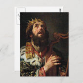 'King David Playing the Harp' Postkarte (Vorne/Hinten)
