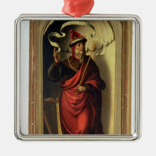 King David Silbernes Ornament