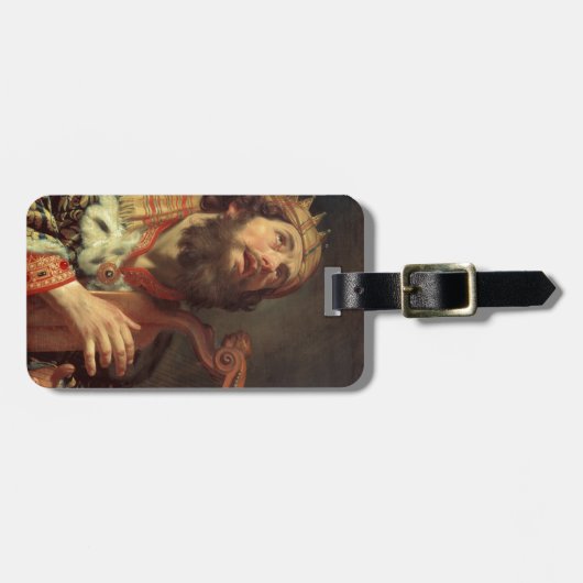 King David spielt Harfe Gepäckanhänger (Vorderseite horizontal)