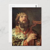 King David spielt Harfe Postkarte (Vorne/Hinten)