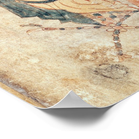 King David spielt Psalterei von einem Psalter Poster (Ecke)