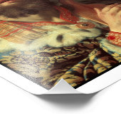 King David spielt seine Harfe Fotodruck (Ecke)