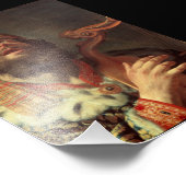 King David spielt seine Harfe Fotodruck (Ecke)