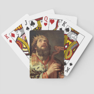 King David spielt seine Harfe Spielkarten