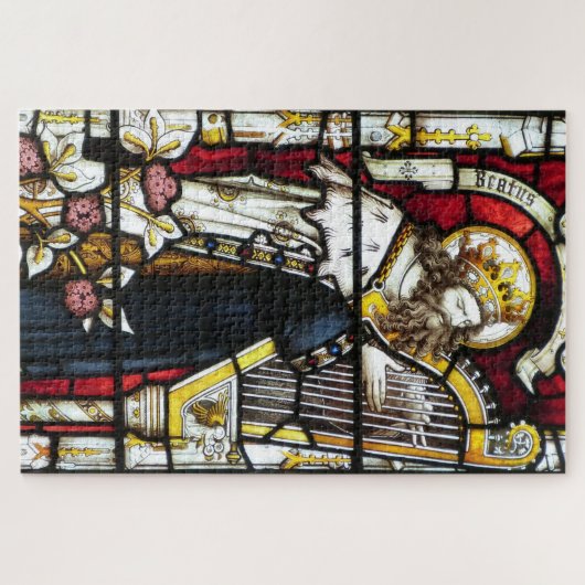King David Stached Glass Window Jigsaw Puzzle (Horizontal)