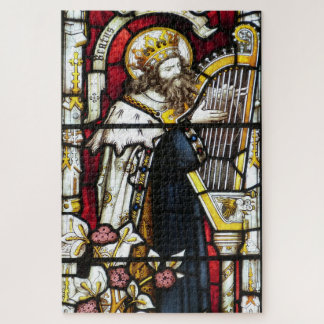 King David Stached Glass Window Jigsaw Puzzle