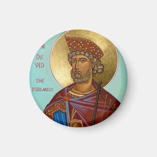 King David the Psalmist Orthodox Icon magnet (Vorne)